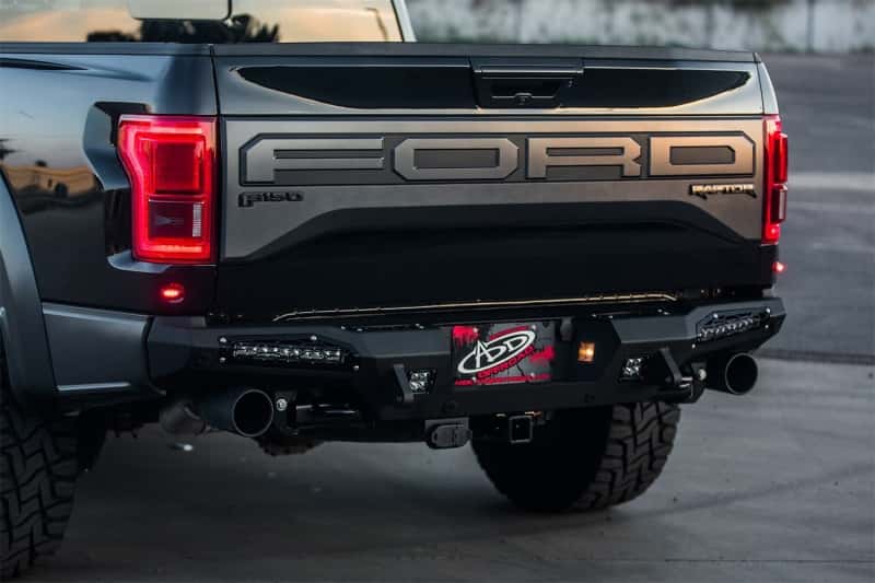 Addictive Desert Designs — Addictive Desert Designs 17-18 Ford F-150 Raptor HoneyBadger Rear Bumper w/ 10in SR LED Mounts
Bumper- Rear
Bumpers - view 1