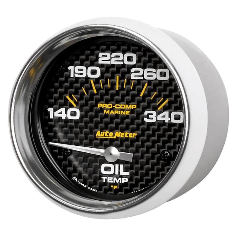 AutoMeter — Autometer Marine Carbon Fiber Electric Oil Temperature Gauge 2-5/8in 140-300 Deg F
GA 2.6" OT 300 E MCF - view 5