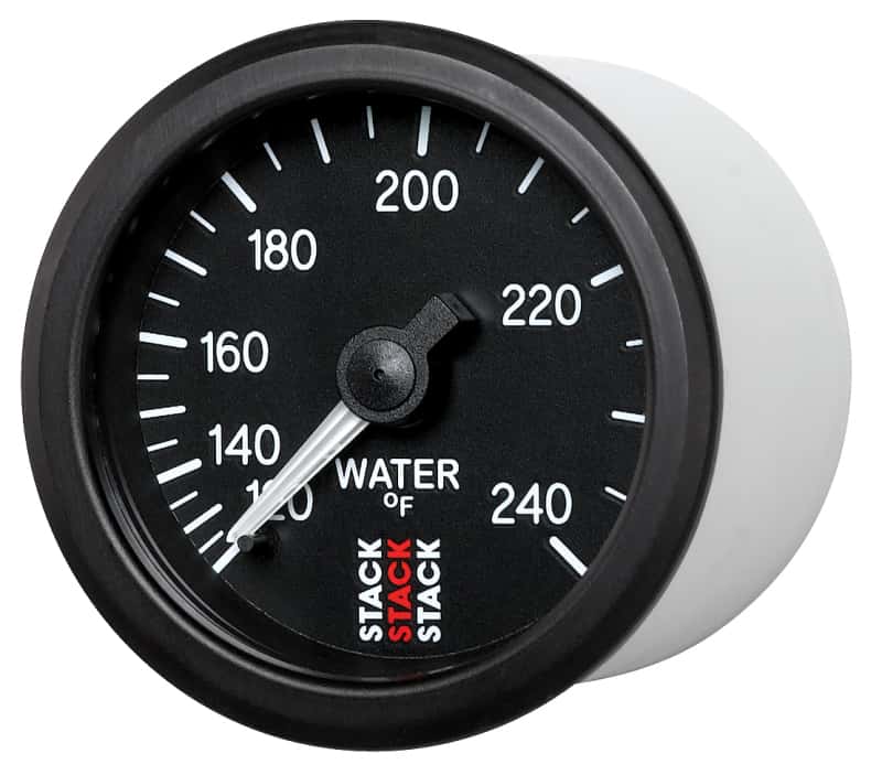 AutoMeter — Autometer Stack 52mm 120-240 Deg F 1/2in Npt (M) Mechanical Water Temp Gauge - Black
Ga WTmp Mech Bk 240F - view 2