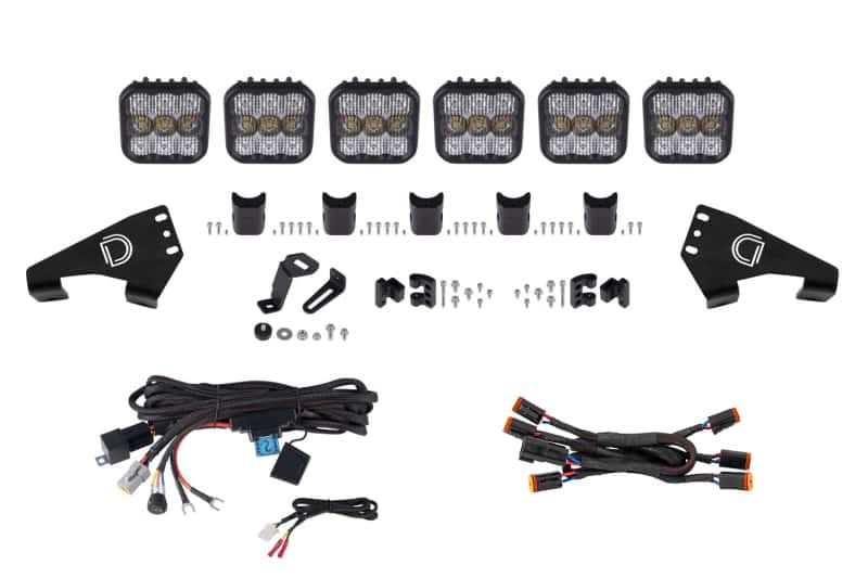 Diode Dynamics — Diode Dynamics 20-Present Polaris RZR SS5 Pro CrossLink Roof - White Combo Lightbar Kit - view 1