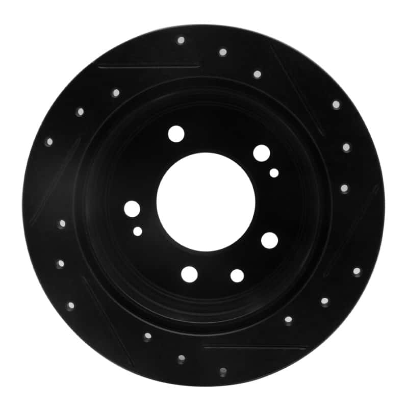R1 Concepts — R1 09-16 Hyundai Tucson Rear Left Drilled & Slotted Black Brake Rotor
R1 Brake Rotor Drill - view 5
