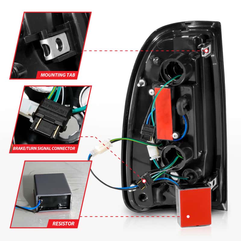 ANZO — ANZO 00-06 Toyota Tundra (Std. Bed/Reg Cab) LED Taillights w/Light Bar Black Housing Smoke Lens - view 12