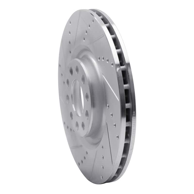 R1 Concepts — R1 2017-2025 Alfa Romeo Stelvio Front Left Drilled & Slotted Silver Brake Rotor
R1 Brake Rotor Drill - view 2