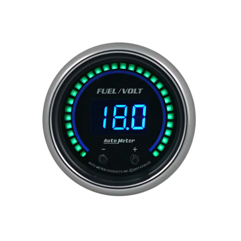 AutoMeter — Autometer 52.4mm Black Switchable 0-100 Fuel Level / 8-18V Voltmeter Cobalt Elite Digital Gauge
GA FU/V 2" CB EL DIG - view 2