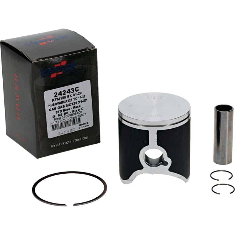 Vertex Pistons — Vertex Piston 01-16 KTM 125 EXC 125cc Cast Race Piston Kit - view 2