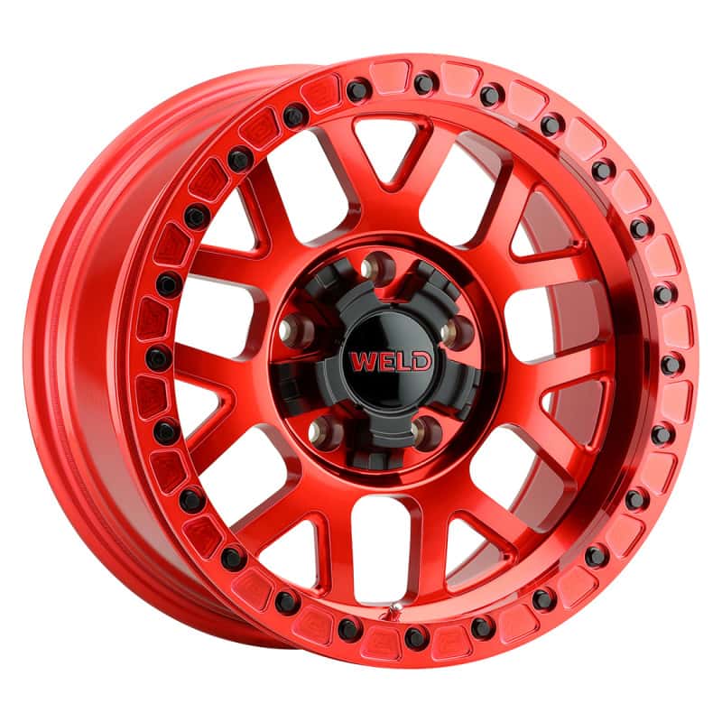 Weld — Weld Off-Road W905 17X10 Cinch Beadlock 5X127 5X139.7 ET-24 BS4.50 Candy Red / Red Ring 87.1 - view 3