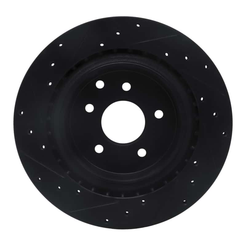 R1 Concepts — R1 03-08 Infiniti G35 Rear Right Drilled & Slotted Black Brake Rotor
R1 Brake Rotor Drill - view 5