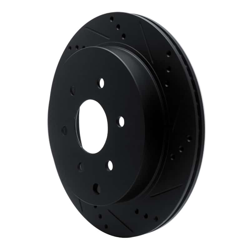 R1 Concepts — R1 10-24 Infiniti QX80 Rear Right Drilled & Slotted Black Brake Rotor
R1 Brake Rotor Drill - view 2