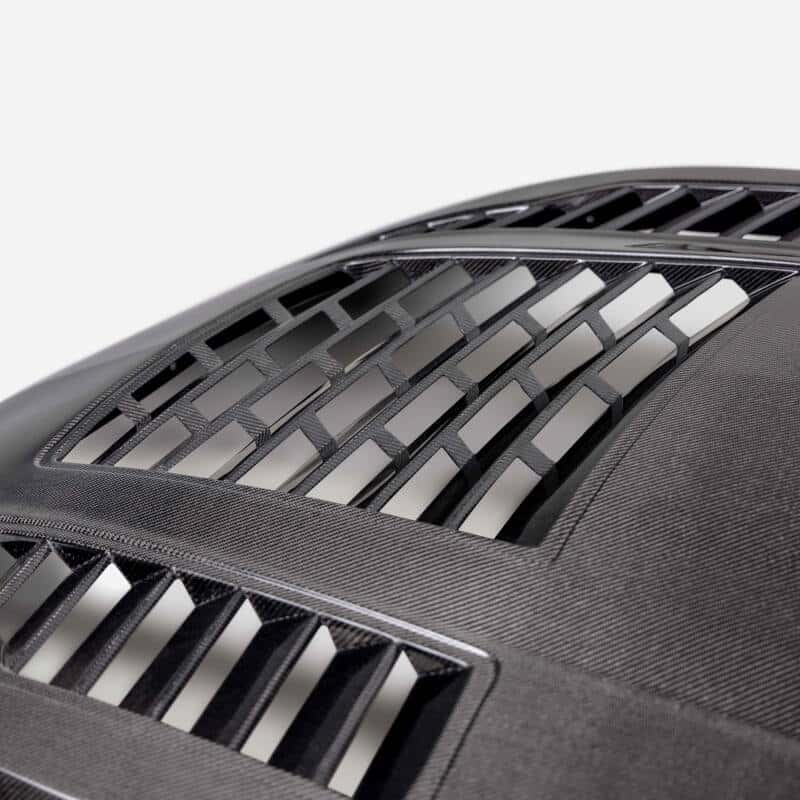 Anderson Composites — Anderson Composites 2024 Ford Mustang Type-GT4 Double-Sided Carbon Fiber Hood - view 6
