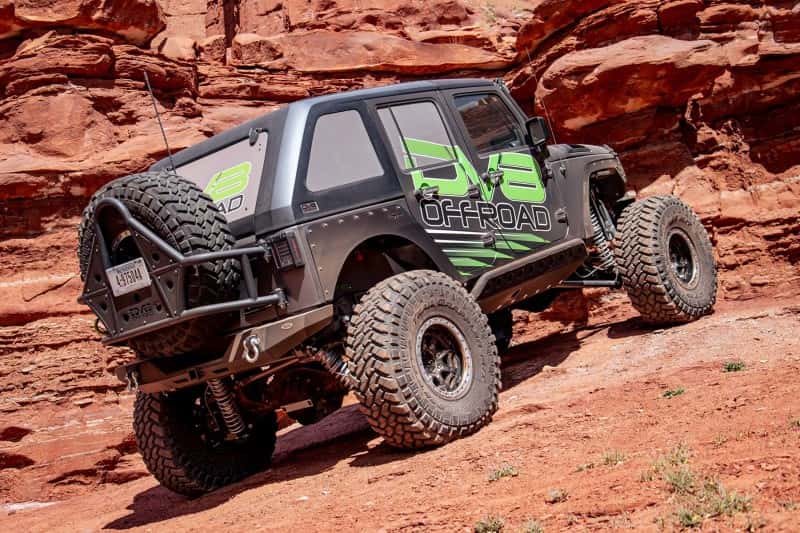 DV8 Offroad — DV8 Offroad 07-18 Jeep Wrangler JK 2 Piece Fast Back Hard Top 4 Door - Black (DS Only) - view 9