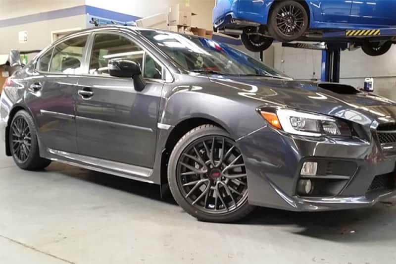 Rally Armor — Rally Armor 15-21 Subaru WRX/STI Black UR Mud Flap w/Red Logo
Mud Flap - view 4