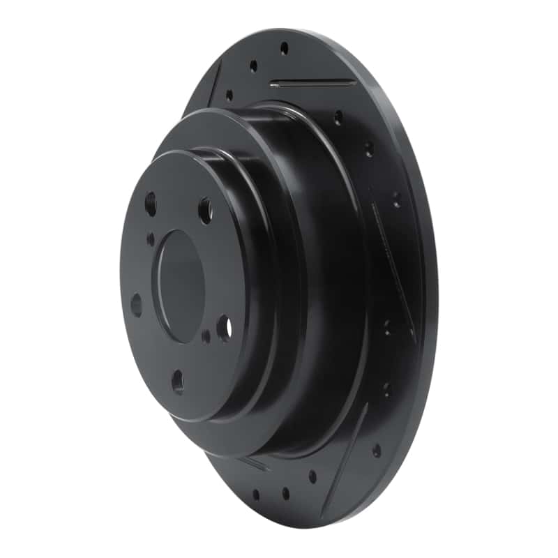 R1 Concepts — R1 90-08 Saab 9-2X Rear Left Drilled & Slotted Black Brake Rotor
R1 Brake Rotor Drill - view 2
