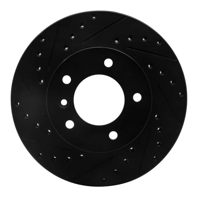 R1 Concepts — R1 90-97 Jaguar XJ6 Front Left Drilled & Slotted Black Brake Rotor
R1 Brake Rotor Drill - view 1