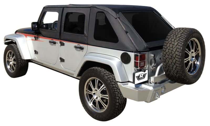 Rampage — Rampage 2007-2018 Jeep Wrangler(JK) Unlimited Frameless Soft Top Kit - Black Diamond
Frameless Soft Tp Kt
Top-Soft - view 1