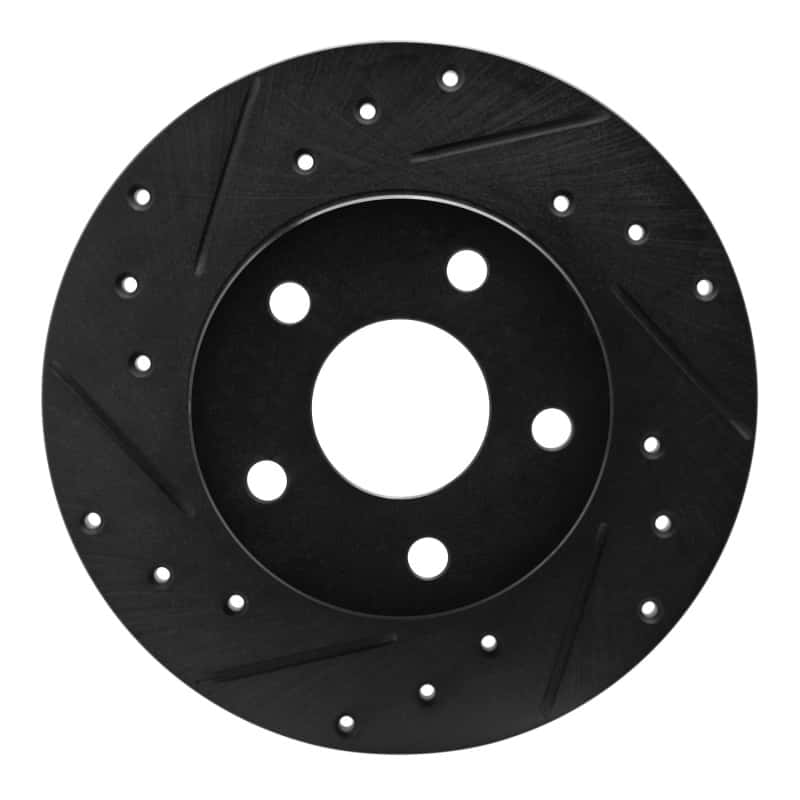 R1 Concepts — R1 84-87 Pontiac Fiero Rear Left Drilled & Slotted Black Brake Rotor
R1 Brake Rotor Drill - view 1