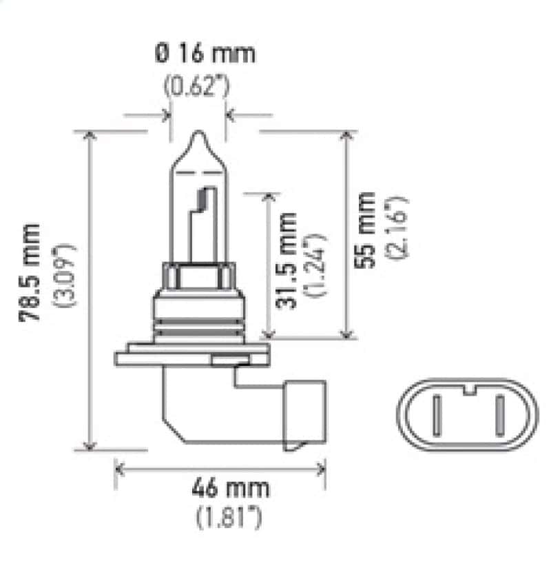 Hella — Hella Bulb 9005/HB3 12V 65W P20d T4
9005 Halogen Bulb - view 6