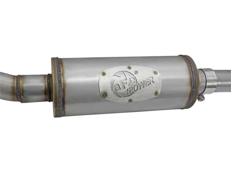 aFe — aFe Rebel Series CB 2.5in Dual Center Exit SS Exhaust w/ Black Tips 07-15 Jeep Wrangler 3.6L/3.8L V6
Cat-Back Exhaust - view 4