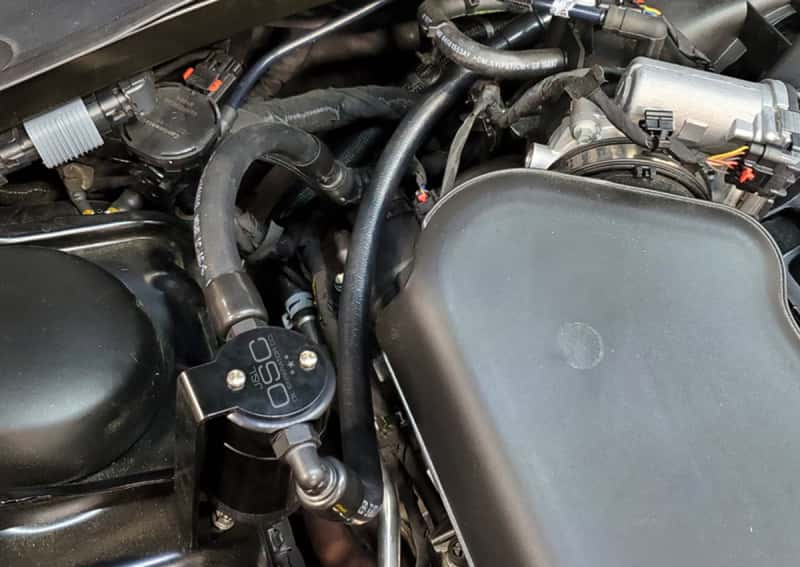 J&L — J&L 11-23 3.6L V6 Dodge Charger/Challenger/Chrysler 300C Oil Separator 3.0 - Black Anodized
Oil Separator - view 2