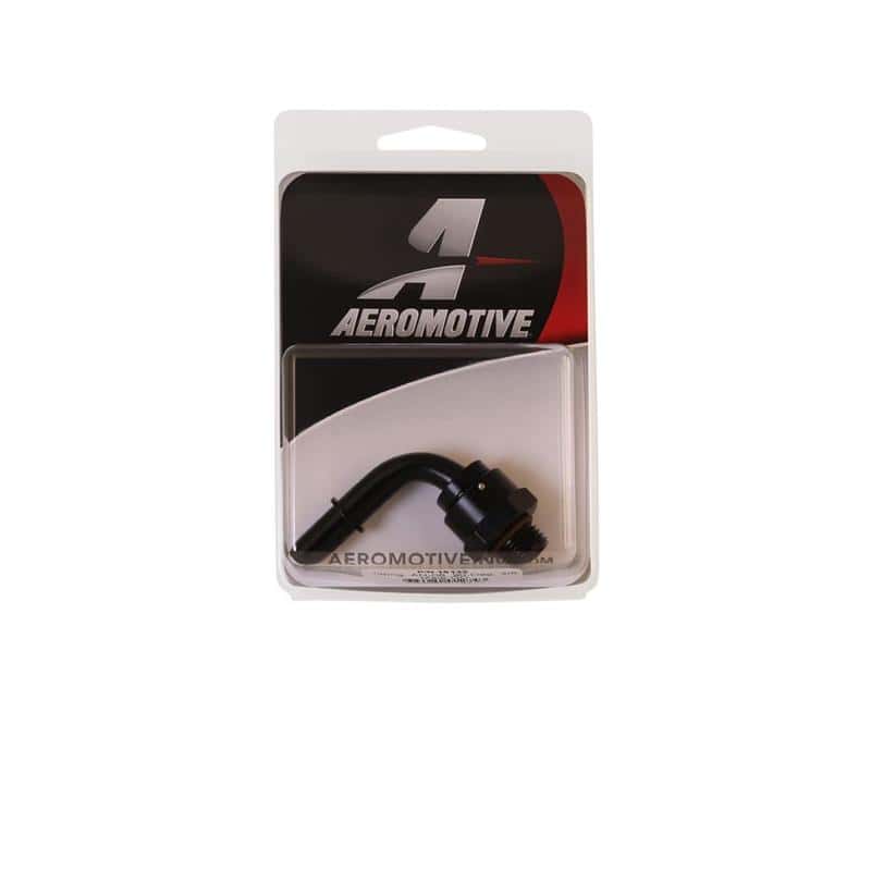 Aeromotive — Aeromotive Fitting - AN-06 - 90 Degree - 3/8 Male Quick Connect
Fitting ORB to QC 90 - view 2