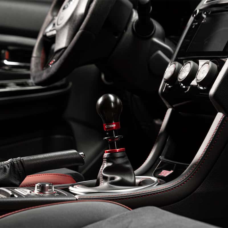 COBB — Cobb Subaru 6-Speed Weighted COBB Shift Knob - Black (Incl. Both Red + Blk Collars) - view 5