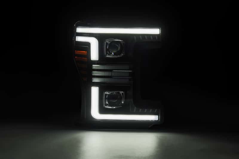 AlphaRex — AlphaRex 17-19 Ford F-250/350/450/550  Super Duty PRO-Series Proj Headlights Black w/SeqSig & DRL
Projector Headlights - view 9