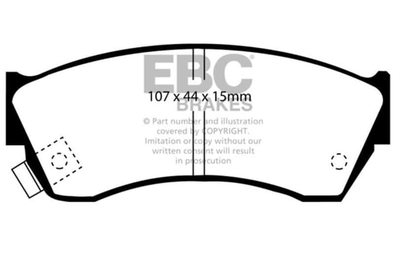 EBC — EBC 97-01 Chevrolet Metro 1.3 Ultimax2 Front Brake Pads
Disc Brake Pad - view 1