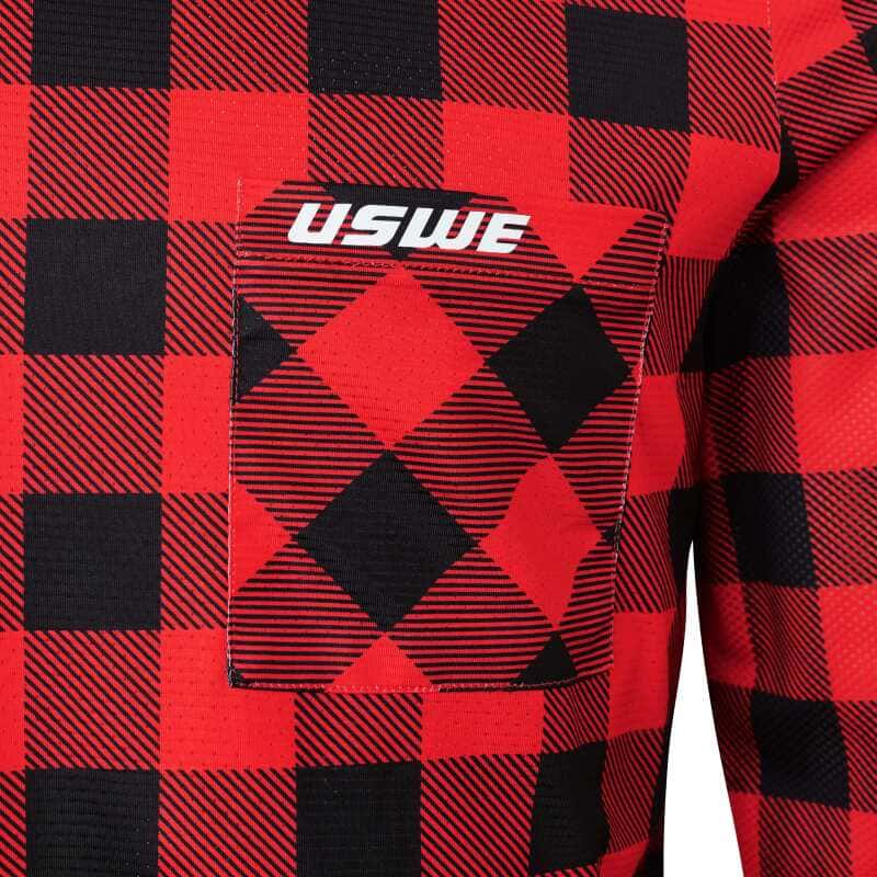 USWE — USWE Flannel Long Sleeve Lightweight Off-Road Jersey Flame Red - 2XL - view 4