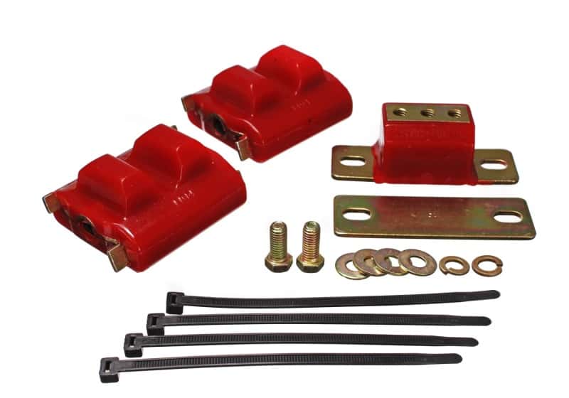 Energy Suspension — Energy Suspension 73-92 Chevrolet Camaro Red Motor and Transmission Mounts; Zinc Finish
Mtr/TransMntSet - view 1