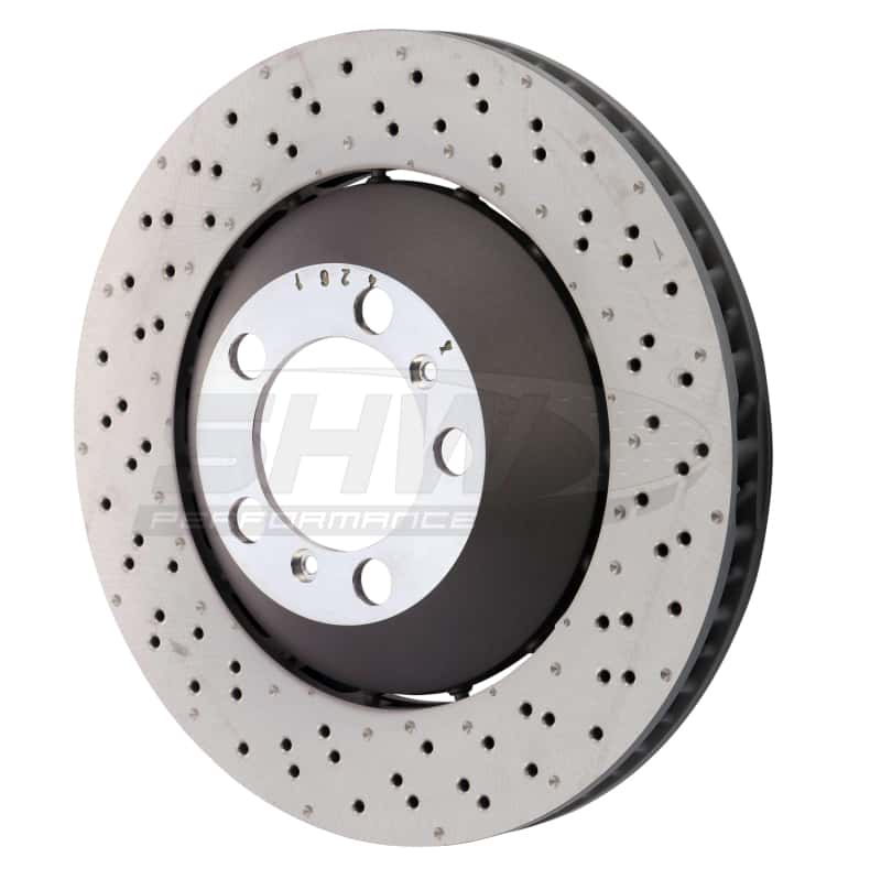 SHW Performance — SHW 14-19 Porsche 911 GT3 4.0L w/o Ceramic Brake Right Front Drill-Dimp LW Brake Rotor (99135140681) - view 1