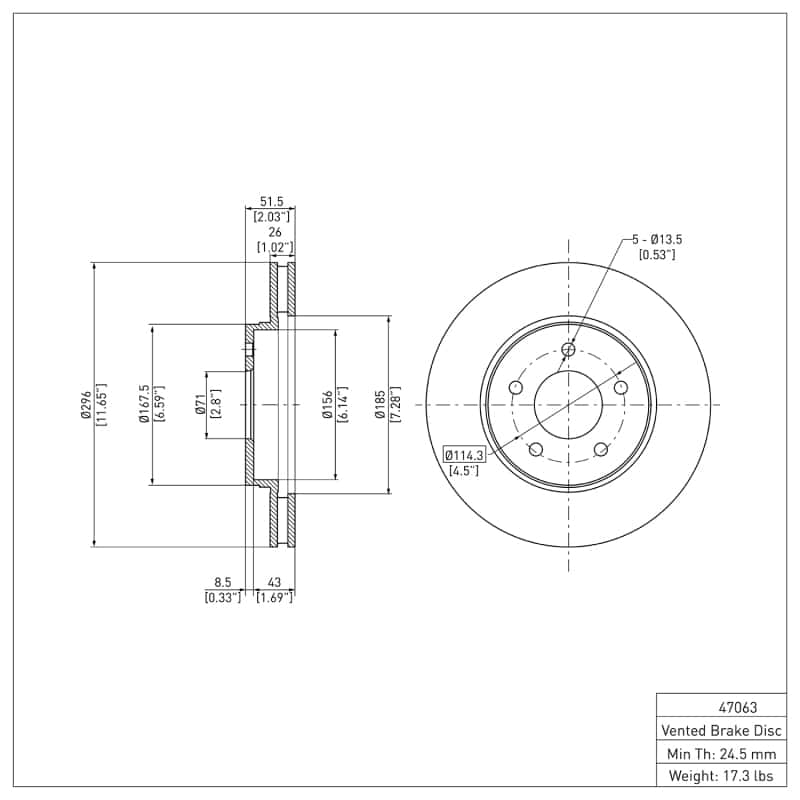 DFC — DFC 02-07 Chevrolet Equinox Front GeoSPEC Coated Rotor
DFC Brake Rotor - view 2