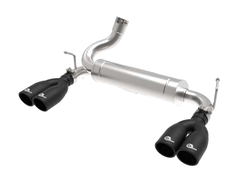 aFe — aFe Vulcan Series 2.5in 304 SS Axle-Back Exhaust Black 07-18 Jeep Wrangler (JK) V6-3.6/3.8L
Axle-Back Exhaust - view 1