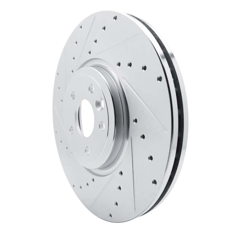 R1 Concepts — R1 16-24 Jaguar XF Front Left Drilled & Slotted Silver Brake Rotor
R1 Brake Rotor Drill - view 2