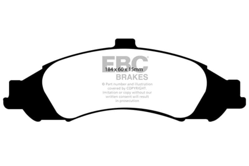 EBC — EBC 03-04 Pontiac GTO 5.7 (Solid Rear Rotors) Ultimax2 Front Brake Pads
Disc Brake Pad - view 1