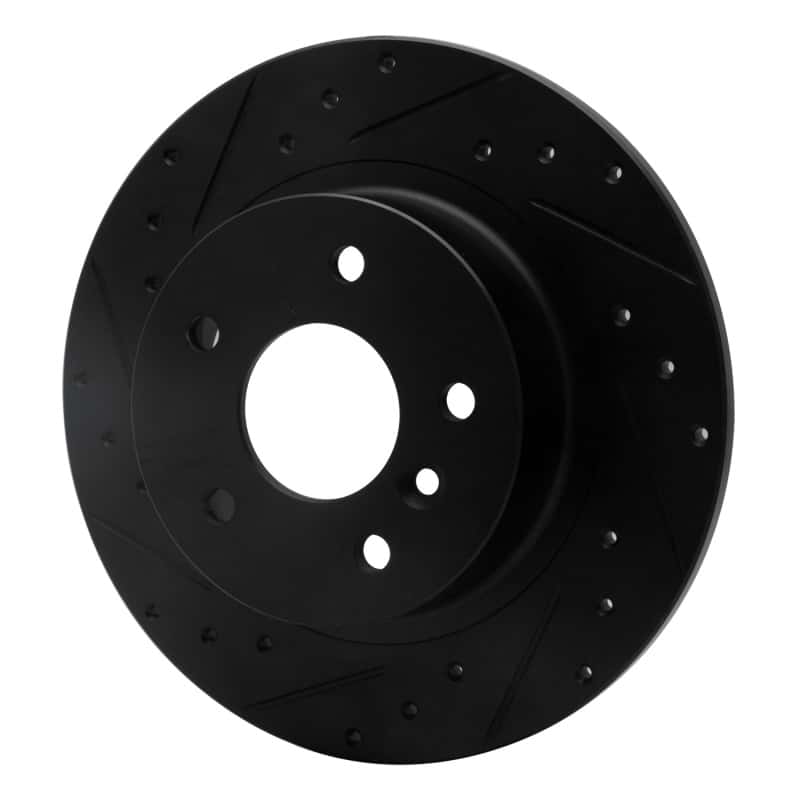 R1 Concepts — R1 94-04 Land Rover Discovery Rear Left Drilled & Slotted Black Brake Rotor
R1 Brake Rotor Drill - view 2