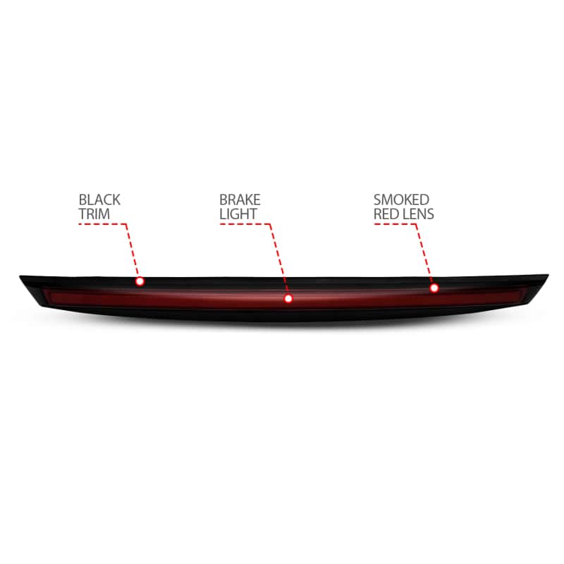 ANZO — ANZO 2007-2014 Chevrolet Suburban 1500 LED 3rd Brake Light Black Housing Smoke Lens w/ Spoiler 1pc
3rdBrkLghtAssy - view 7
