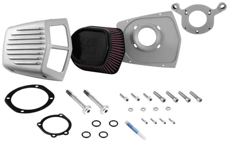 K&N Engineering — K&N Street Metal Intake System 01-16 Harley-Davidson Shaker Silver H/D Softail/Dyna Fl
Air Intake System - view 9