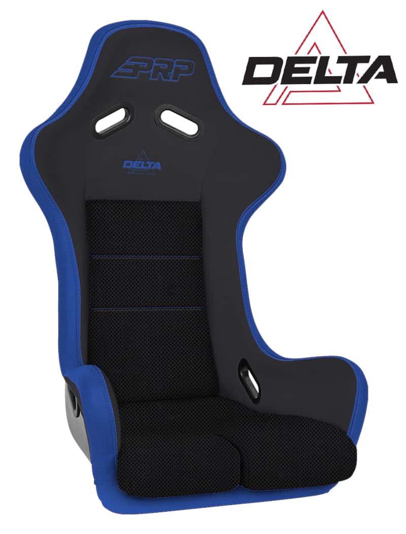 PRP Seats — PRP Delta Composite Seat- Black/Blue (PRP Blue Outline/Delta Blue- Blue Stitching/201-263-201-V) - view 1