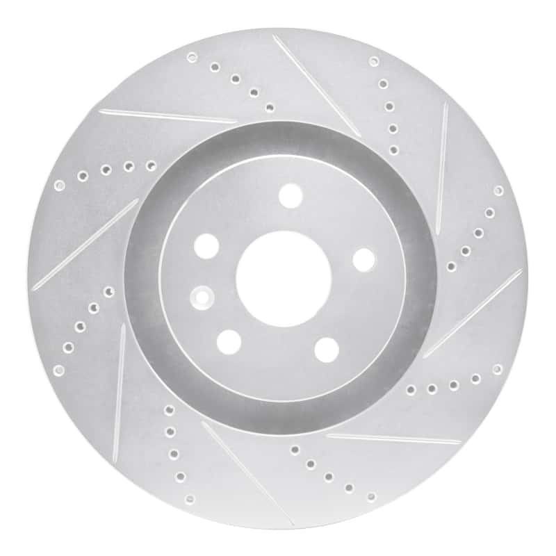 R1 Concepts — R1 2009-2015 Cadillac CTS Front Right Drilled & Slotted Silver Brake Rotor
R1 Brake Rotor Drill - view 1
