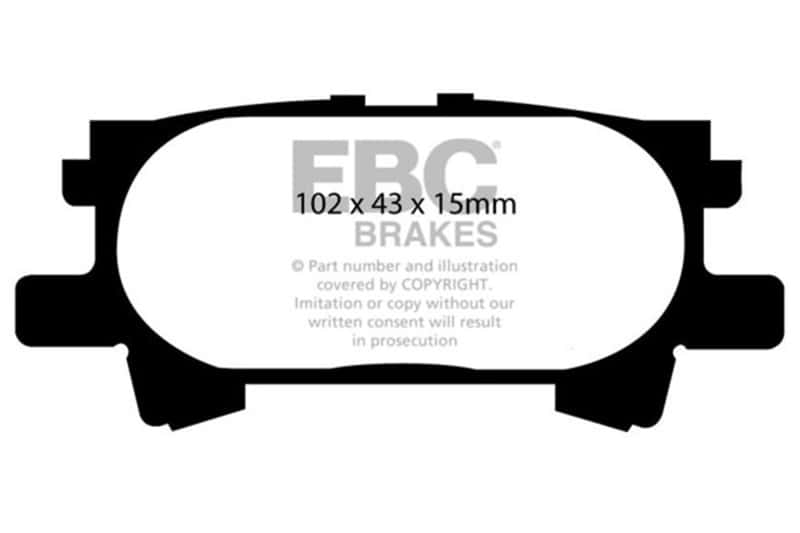EBC — EBC 04-07 Lexus RX330 3.3 Yellowstuff Rear Brake Pads
Disc Brake Pad - view 1