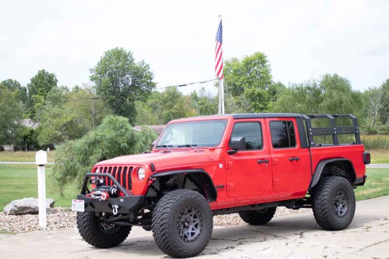 Fishbone Offroad — Fishbone Offroad 20+ Jeep Gladiator Bed Rack Full Tackle Rack - Black Powdercoat - view 4