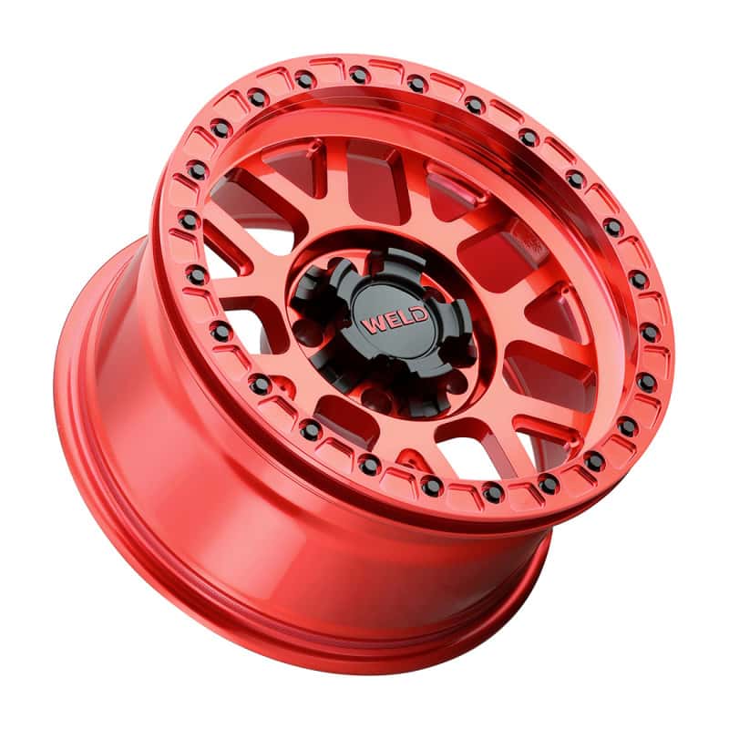 Weld — Weld Off-Road W905 17X10 Cinch Beadlock 5X127 5X139.7 ET-24 BS4.50 Candy Red / Red Ring 87.1 - view 2