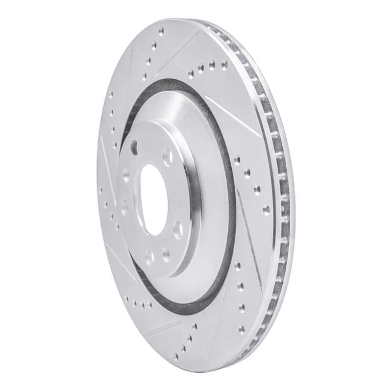 R1 Concepts — R1 04-18 Audi A8 Rear Left Drilled & Slotted Silver Brake Rotor
R1 Brake Rotor Drill - view 2