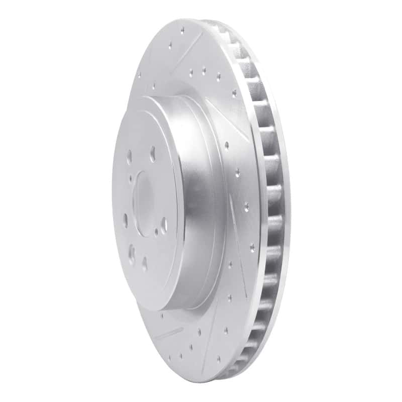R1 Concepts — R1 15-22 Lexus RC F Left Rear Drilled & Slotted Silver Brake Rotor
R1 Brake Rotor Drill - view 2