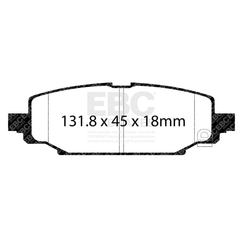 EBC — EBC 2018+ Jeep Wrangler (JL) Greenstuff Rear Brake Pads
Disc Brake Pad - view 2