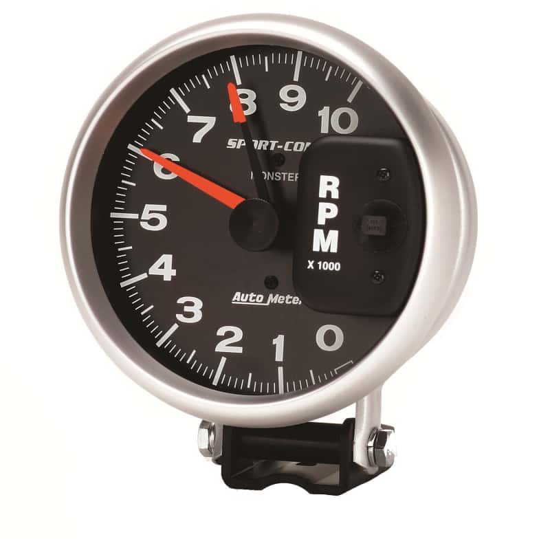 AutoMeter — AutoMeter Gauge Tachometer 5in. 10K RPM Pedestal W/ Red Line Sport-Comp
5" TACH, 10,000 RPM, - view 5