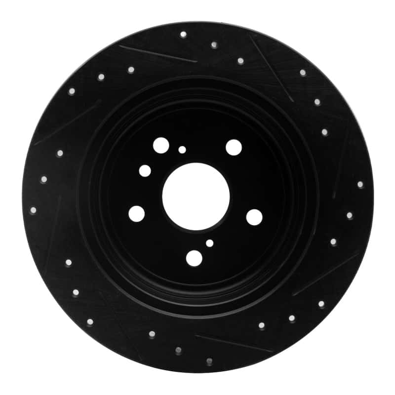 R1 Concepts — R1 08-13 Toyota Highlander Rear Left Drilled & Slotted Black Brake Rotor
R1 Brake Rotor Drill - view 5