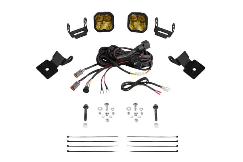 Diode Dynamics — Diode Dynamics 14-18 Polaris RZR XP Stage Series SS3 A-Pillar Pod Kit - Sport Yellow Combo - view 1