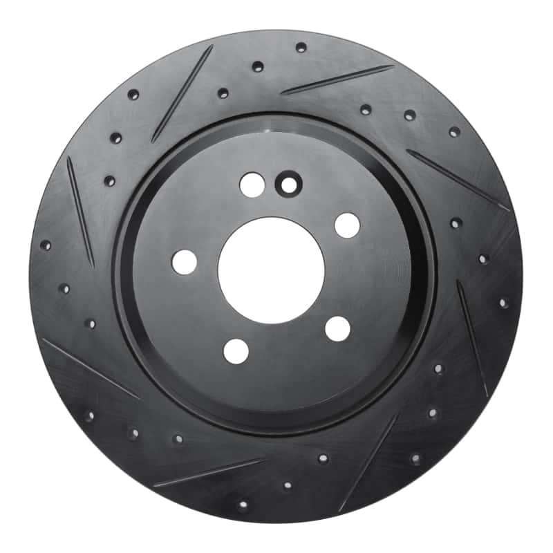 R1 Concepts — R1 00-05 Mercedes-Benz ML500 (USA/Canada) Rear Left Drilled & Slotted Black Brake Rotor
R1 Brake Rotor Drill - view 1