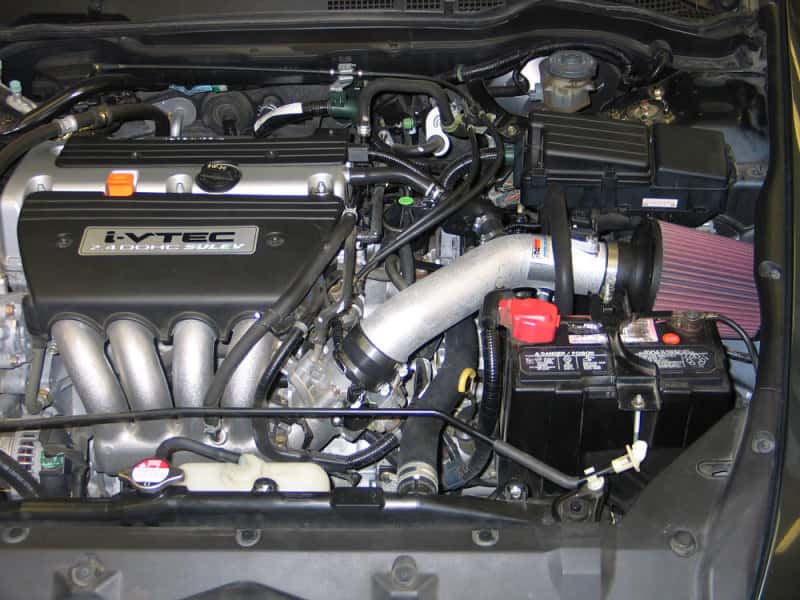 K&N Engineering — K&N 05-07 Honda Accord L4-2.4L Silver Typhoon Short Ram Intake
Performance Air Inta
Air Intake System - view 3