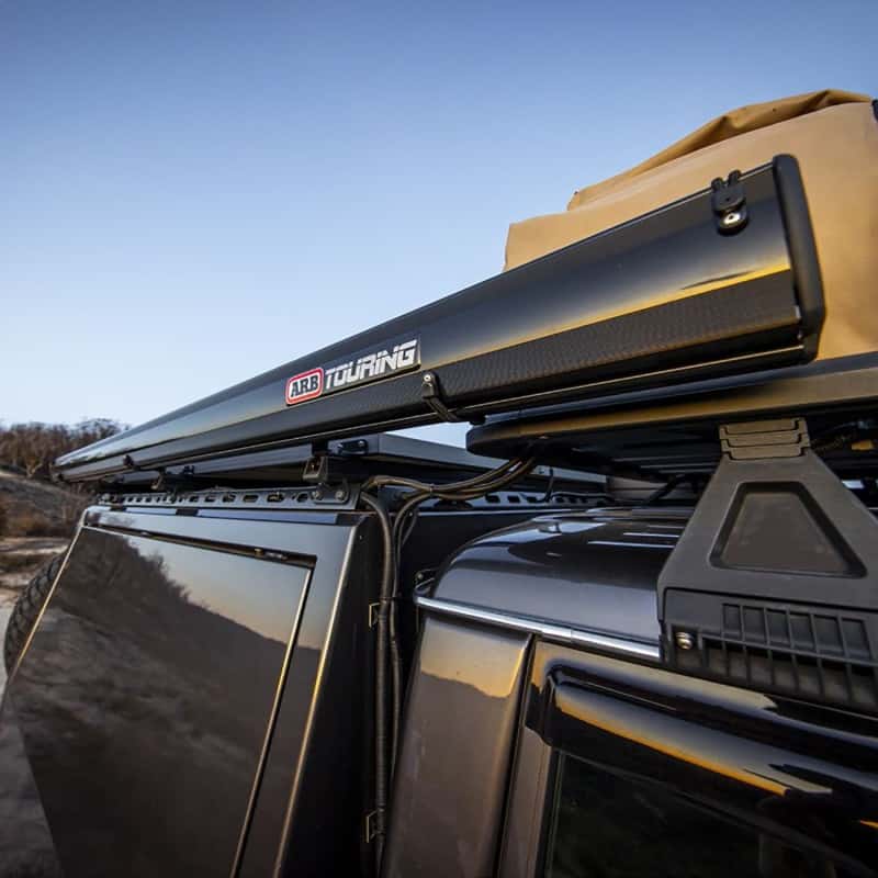ARB — ARB Aluminum Awning, Black Frame, 8.2FT x 8.2FT, Installed with LED Light Strip
Aluminum Awning - view 6